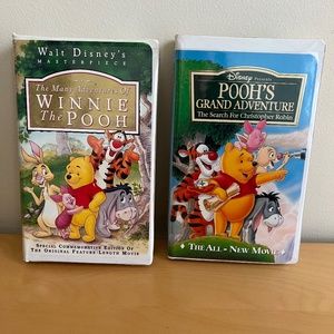Winnie The Pooh Vintage VHS Clamshell Set of 2